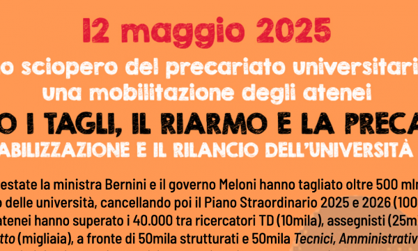 12 Maggio 2025 Sciopero del Precariato in Università